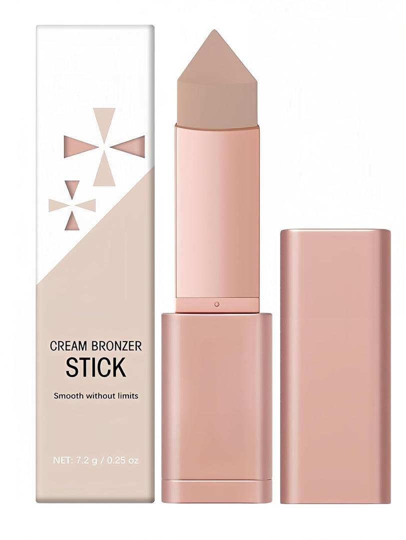 Contour Stick with Precision Triangle Tip Face Sculpting Creamy Bronzer Stick for Jawline Nose Shading for Defined Look Easy Blend Smooth Finish (Color 05)