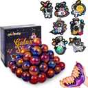 4E's Novelty Valentines Cards with Slimes for Kids (28 Pack) - Galaxy Slime Valentine, Astronaut Cards, Valentines Day Cards with Slimes Classroom Exchange, Slime Valentine Card Party Favors