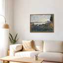 Framed Claude Monet Wall Art  Vintage Landscape Painting Wall Decor, Impressionist Living Room Wall Art, Classic Aesthetic Canvas Prints for Bedroom Kitchen Bathroom  12"x16" (Seine River)