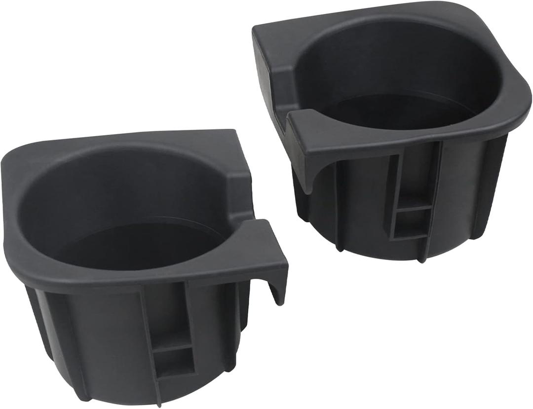 Osompar Cup Holder Insert (Pair) Compatible with 2005-2015 Toyota Tacoma Replaces 66991-04012 66992-04012