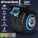 Collapsible Wagon Cart, 650lbs Capacity 300L Folding Utility Wagon with All-Terrain Wheels & Brakes, Heavy Duty Foldable Beach Cart for Groceries, Camping, Sports, Shopping
