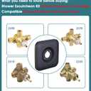 Replacement Escutcheon Plate, Compatible with Moen Genta LX Posi-Temp, for One-Handle Tub and Shower Faucets, Single Metal Square Shower Escutcheon Kit, Oil Rubbed Bronze