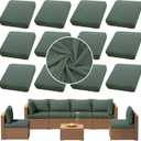 Outdoor Cushion Covers Set,12PCS Patio Furniture Couch Seat Slipcovers, Replacement for Sofa Sectional Chair(Cover，Only)