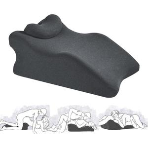 Memory Foam Wedge Pillow for Sleeping, Reading and Back Support, Intimacy Pillow Ergonomic Bed Pillow for Acid Reflux, Back Pain Relief with Removable Cover