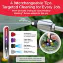 Pocket Hose Arrow, AS SEEN ON TV, Customizable Spray Nozzle from Powerful Jet Stream Cleaning to Gentle Garden Watering, Flow Force Tech, 4 Precision Tips, Rust-Resistant, Non-Slip Grip, Car Wash