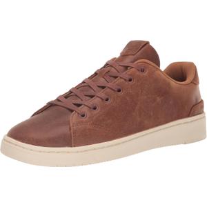 TOMS Mens Trvl Lite 2.0 Leather Lace Up Sneakers Shoes Casual - Brown - Size 10.5 D