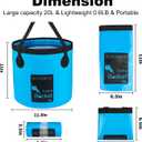 AUTODECO Collapsible Bucket 5 Gallon Container Folding Water Bucket Portable Wash Basin 20L