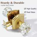 Antique Crystal Door Knobs Interior, Passage Hall and Closet Door Knobs, Satin Brass