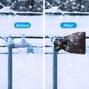 Outdoor Faucet Covers for Winter, Actgan 8.3"H x 6"W Thickened Outside Garden Faucet Socks for Freeze Protection, Reusable Insulated Faucet Covers, 2 Pack, Black