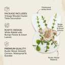 Rustic Easter Bunny Wooden Table Decor with Flowers, Farmhouse White Rabbit Happy Easter Centerpiece Sign, Antique Wood Spring Party Tabletop Decoration, Cute Holiday Gift