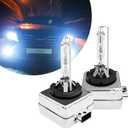 D1S Hid Headlight Bulbs 2PCS 35W Super Bright Bulbs, D1S Headlight Bulb D3S HID Car Original Replacement Lights 12V High Beam Low Beam Xenon Bulbs with Metal Stents Base (D1S White)