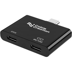 CableCreation USB C to AR Glasses with Charging Adapter,Charge and Play,4K@60Hz/1080P@120Hz,100W Fast Charging Compatible with Steam Deck/ROG Ally/Phone15/16/Viture/Rokid/Xreal AR Glasses