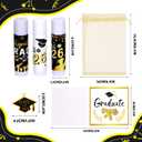 50 Set 2026 Graduation Gift Bulk Lip Balms Class of Graduation Party Favors with 6 Assorted Flavors Inspirational Graduation Gifts with 50 Organza Bags and Cards for Students Graduation Party