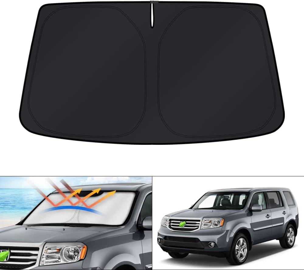KUST Windshield Sun Shade for Honda Pilot SUV 2009-2015 Accessories Window Sunshade Sun Visor Protector Foldable Blocks UV Rays Keep Your Car Cooler