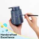 Blue Resin Star Soap Dispenser - 12 oz Refillable Liquid Hand Soap Lotion Dispenser With Large Pump - Perfect For Bathroom, Kitchen & Gifts