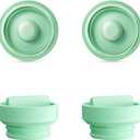 2pcs Duckbill Valves and 2pcs Diaphragm Compatible with Elvie Stride Pump Replacement Parts, Replace for Elvie Pump Valves Diaphragm Parts Accessories