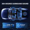 NEW 10" 1200W Subwoofer,RGB Slim Underseat Car Subwoofer and Amp Package.Under Seat Subwoofers with Amp,Individual Control for Low Pass/Gain/Boost Bass.Deep Bass Perfect for Truck/SUV/Jeep/MPV