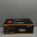 Amico 12 Pack 4 Inch 5CCT LED Recessed Ceiling Light with Night Light, 2700K/3000K/3500K/4000K/5000K Selectable Ultra-Thin Lighting, 10W=90W, 700LM, Dimmable Canless Wafer Downlight - ETL&FCC (White)