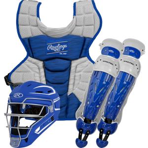 Rawlings | Velo 2.0 Baseball Catcher's Set | NOCSAE Certified | Adult 15+ | Royal/White