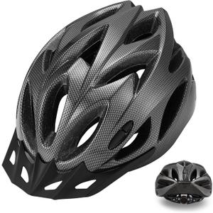 Zacro Adult Bike Helmet, Lightweight Bicycle Helmet with Removable Pads and Visor, CPSC Certified Safety Helmet for Men Women, Mountain Road Cycling Helmet for Adult (Universal Adult(58-65 cm), Black)