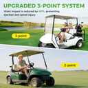 10L0L 4 Passenger (2+2) Golf Cart Seat Belt Kit for EZGO, Yamaha, Club Car, Fits Front Rear Seat, with Bracket