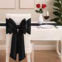 Q&J Fabric Co 12 Packs Satin Black Table Runner Festive Gifts, 12x108 Inches Long, Silk-Like Smooth Satin Table Decor for Christmas Thanksgiving Wedding Birthday Party Banquets Decorations