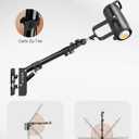 Professional Ring Light Wall Mount, 44.5" Adjustable Boom Arm Stand for Photography Lighting Studio, Triangle Camera Wall Mounting with Heavy-Duty 3kg Capacity, Ideal for Salon, Tattoo & Barber Shop