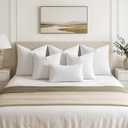 MIULEE 22x22 Pillow Inserts, Premium Feather and Down Pillows Pack of 4
