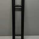 TOGU TG-6012 36 inches Solid Standoffs Heavy-Duty Commercial Grade-304 Stainless Steel Push Pull Door Handle/Ladder Shaped Door Pull Handle/Long Door Handle, Matte Black Finish (36-IN Length/1.26-IN Cross Section Diameter)
