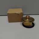 Brushed Gold Bathtub Drain Bath Tub Trim Set Conversion Kit Assembly, All Brass Lift and Turn Twist Tub Drains Replacement Trim Kit with Two-Hole Overflow Faceplate