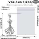 3 x Cellophane Bags 2x3 Inches Clear Self Adhesive Cellophane Bags Adhesive Resealable Plastic Poly Cellophane Treat Bag for Earrings Candy Jewelry Gifts Decorative Favor