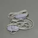 2Pack Rotary Dimmer Switch 5.9 ft Extension AC Power Cord Plug Cable for Halogen and Incandescent Bulbs lamp, Compatible with LED dimmable Lights, UL Listed White