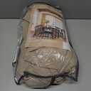 Taupe Burlywood Pinch Pleat Linen Curtains 102 Inches Long 70 Inch Wide for Patio Sliding Door Light Filtering Semi Sheer Pleated Drapes Back Tab Extra Wide 70 x 102 Curtain for Living Dining Room