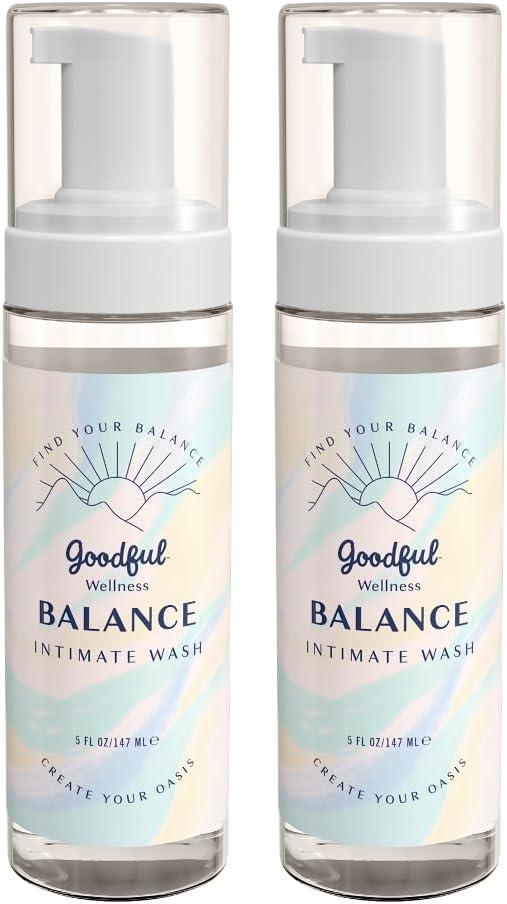 2 x Goodful Wellness Intimate PH Balancing Wash Gel  Water-Based, Hypoallergenic Formula for Comfortable Use with Accessories, Long-Lasting, Non-Sticky, Gentle (2)