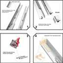Gobrico Undermount Drawer Slides Bottom Mount Soft Close Drawer Slides 18 inch Full Extension Concealed Drawer Glides with Mounting Clips Bracksets 1Pair (2Pieces)