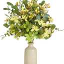 18 Inch Artificial Eucalyptus Stems with Berries, 6 Pcs Realistic Greenery Floral Picks, Spring Summer Stems for Wedding Centerpieces, Table and Home Decor