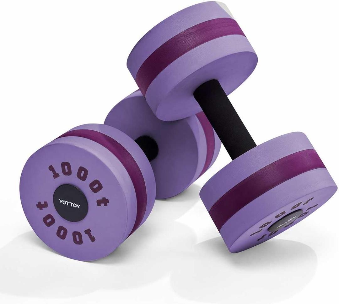 YOTTOY Water Dumbbells for Pool Exercise,Foam Aquatic Dumbbells for Water Aerobics,Resistance Training & Physical Therapy,Pool Weights for Water Workouts,Aqua Fitness,Set of 2