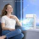 Portable Air Conditioners with 40oz XL Water Tank, 3 Speeds & 3 Mist Settings, 2/4/6/8h Timer & Night Lights, Personal Mini Small Portable Air Conditioner for Bedroom