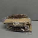 Fabric Wall Hanging Baskets 3 Pack - Woven Storage Organizers with Adhesive Hooks, Boho Style Wall Mounted Pouches for Home Kitchen Door (Large, Khaki & Dark brown)