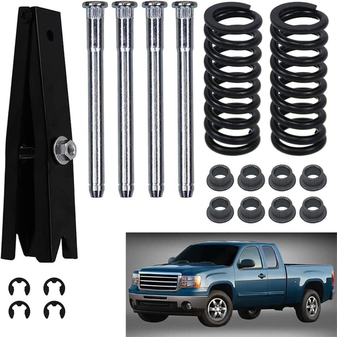 Door Hinge Repair Kit Compatible with Chevy GMC 1988-2002 with Tool | Includes hinge pins, bushings, springs and installation tool. Fits 8802 Chevy GMC C/K Tahoe Yukon Suburban and Jimmy