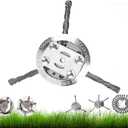 Steel Wire Grass Trimmer Head, 6 inch Universal Steel Wire Trimmer Head, Wire Trimming Head for weedeater, Tool-Free Installation (3 Blades)