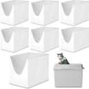 6 Pack Reusable Litter Box Liners F compatible with Modkat Flip Litter Box Type F Cat Flip Liners waterproof Durable Cat Bin Pad(square)