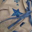 Blue and White Christmas Tree Skirt, Elegant Holiday Tree Skirts for Small to Large Trees, Festive Double-Sided Decor with Snowflake Designs (36")