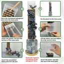 2PCS 18.7-Inch D-Shaped Self-Watering Moss Pole - Plastic Monstera Support for Indoor Climbing Plants. (2, White)