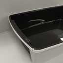 IRIS USA Cat Litter Box XX-Large Open Top with High Sided Walls Tall Scatter Shield Scoop Included Easy Clean Plastic Pan for Big Cats Kittens Multi-Cat Households 30"L x 20"W x 14"H Black