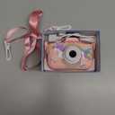 Kids Camera, Rainbow Design, 2.0 Inch LCD Screen, with 64GB Memory Card, Girls Toy (Pink8)
