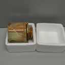 Green Onyx Butter Keeper - Round Marble Butter Dish for Countertop, 4" x 3.5" Butter Crock, Natural Green Onyx Kitchen Decor, Handle With Care