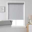 Joydeco No Drill Blackout Shades, Free-Stop Cordless Roller Shades, UV Protection, Thermal Insulated Blinds for Indoor Windows, Easy Install Window Blinds for Home and Office (Grey, 36" W x 75" H)