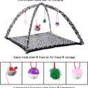 PETMAKER Cat Activity Center- Interactive Play Area Station for Cats, Kittens with Fleece Mat, Hanging Toys, Foldable Design for Exercise, Napping