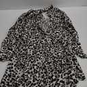 Womens Swimsuit Cover up,Silky Button Down Shirt Midi Dress Kimono,Summer Bathing Suit Beach Coverups for Women (CP-Aline), Large, Leopard